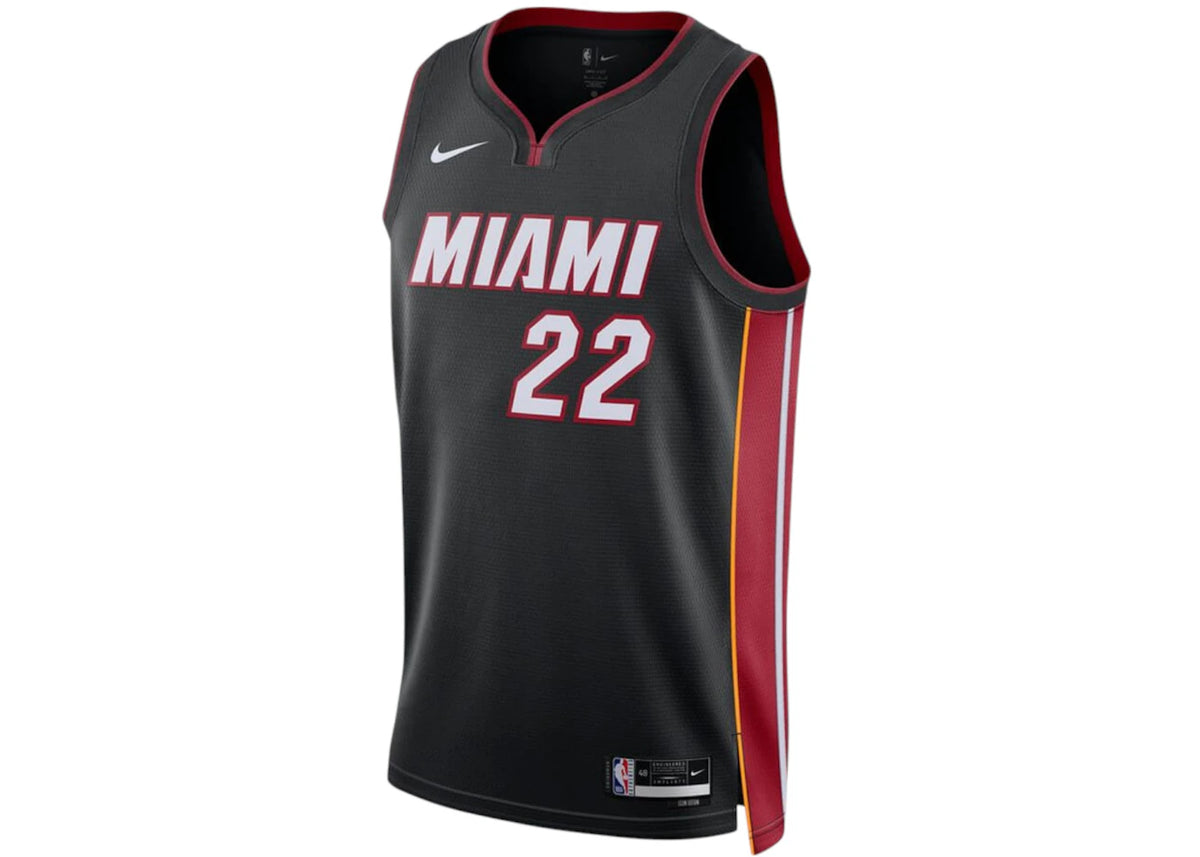 Nike NBA Miami Heat Jimmy Butler Icon Edition Swingman Dri-Fit Jersey Black/White/Red - vue 360