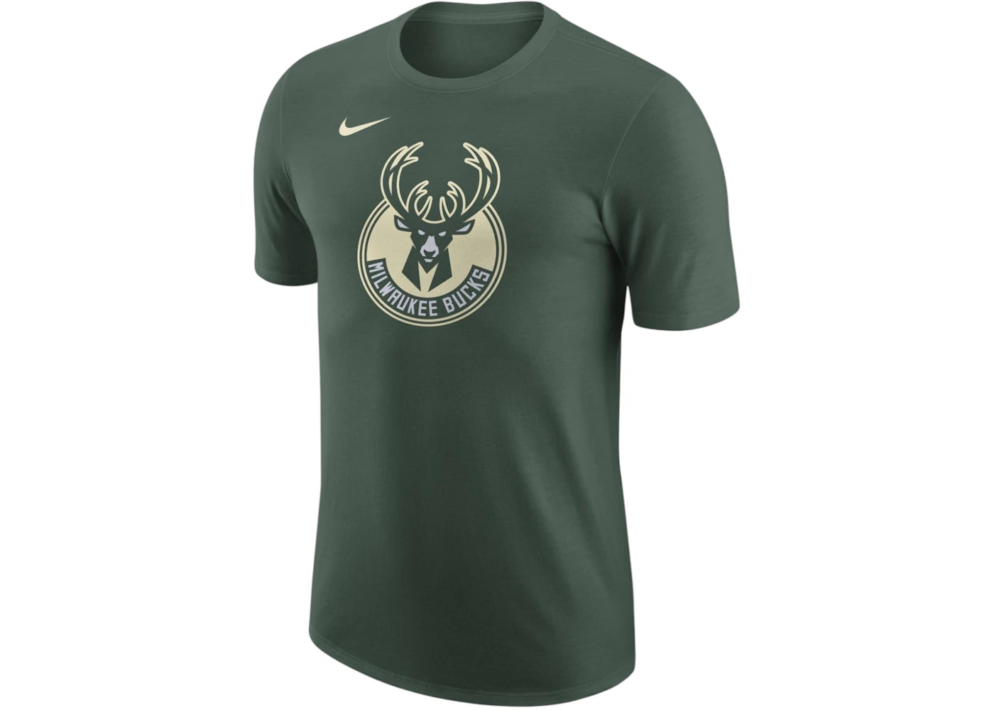Nike NBA Milwaukee Bucks Essential Logo T-shirt Green/Cream - vue secondaire A