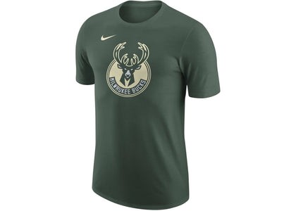 Nike NBA Milwaukee Bucks Essential Logo T-shirt Green/Cream - apparel view 2