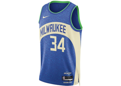 Nike NBA Milwaukee Bucks Giannis Antetokounmpo City Edition 23/24 Swingman Jersey Multicolor