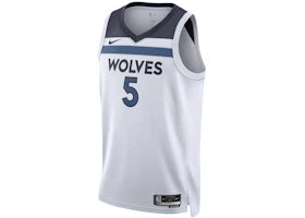 Nike NBA Minnesota Timberwolves Anthony Edwards Association Edition Swingman Jersey White/Navy