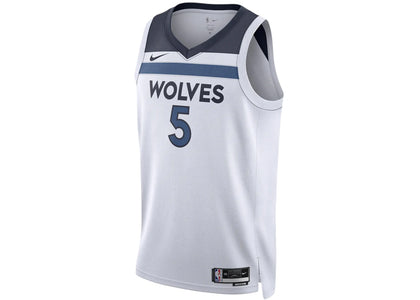 Nike NBA Minnesota Timberwolves Anthony Edwards Association Edition Swingman Jersey White/Navy - apparel view 2