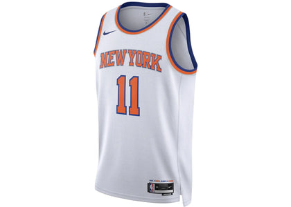 Nike NBA New York Knicks Jalen Brunson Association Edition T-shirt White/Blue - authentic Nike apparel