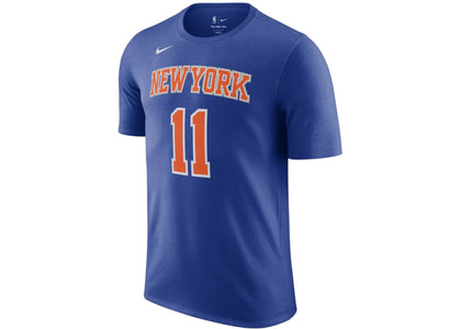 Nike NBA New York Knicks Jalen Brunson Name & Number T-shirt Blue/White/Orange - apparel view 2