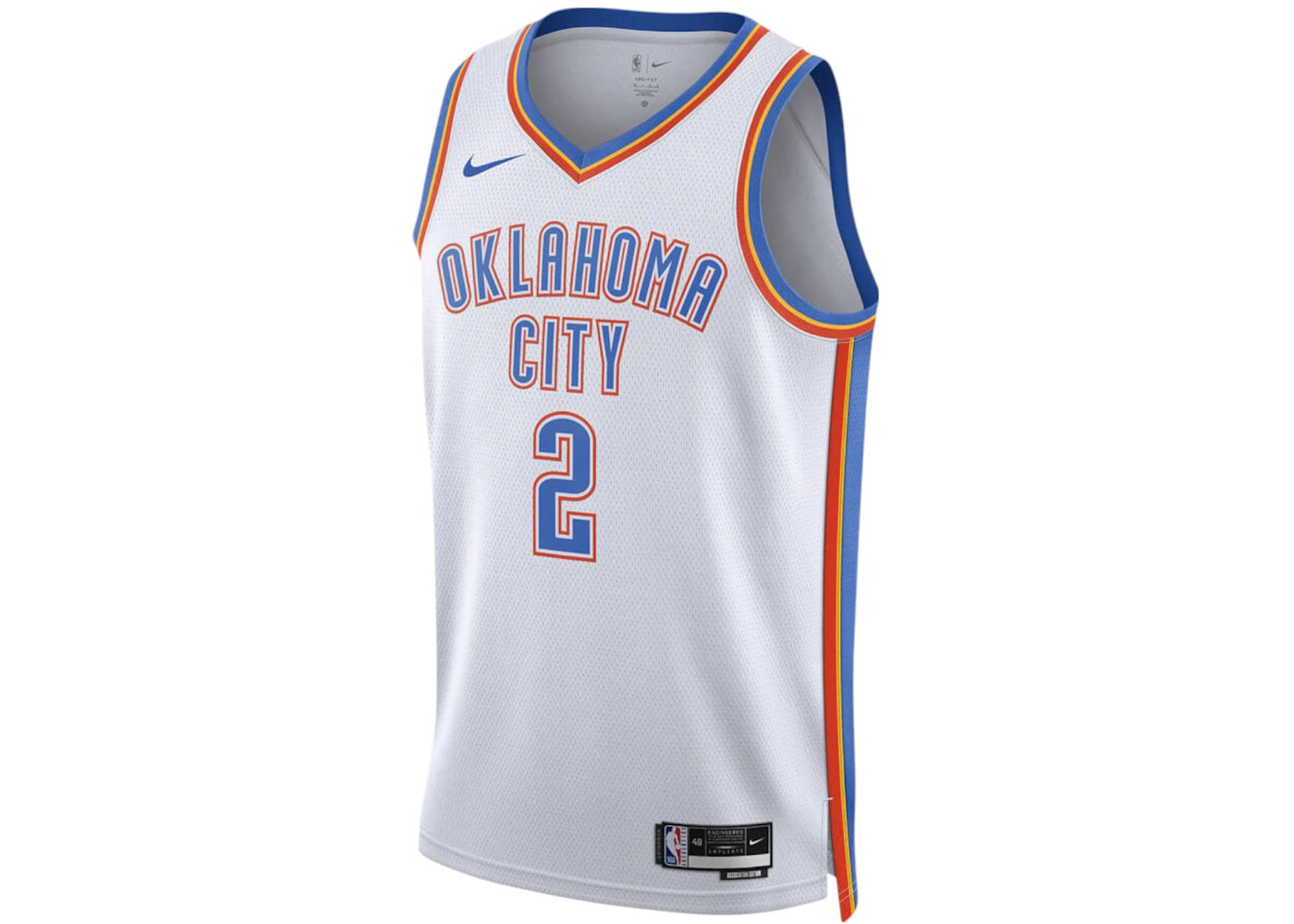 Nike NBA Oklahoma City Thunder Shai Gilgeous-Alexander Association Edition Jersey White/Blue - vue 360