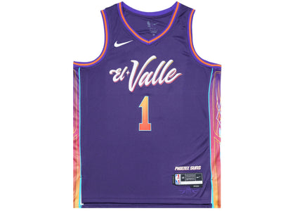 Nike NBA Phoenix Suns Devin Booker City Edition Jersey Purple - authentic Nike apparel