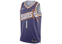 Nike NBA Phoenix Suns Devin Booker Icon Edition Dri-Fit Swingman Jersey Purple/White