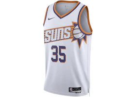Nike NBA Phoenix Suns Kevin Durant Asociation Edition Dri-Fit Swingman T-shirt White/Purple/Orange - authentic Nike apparel