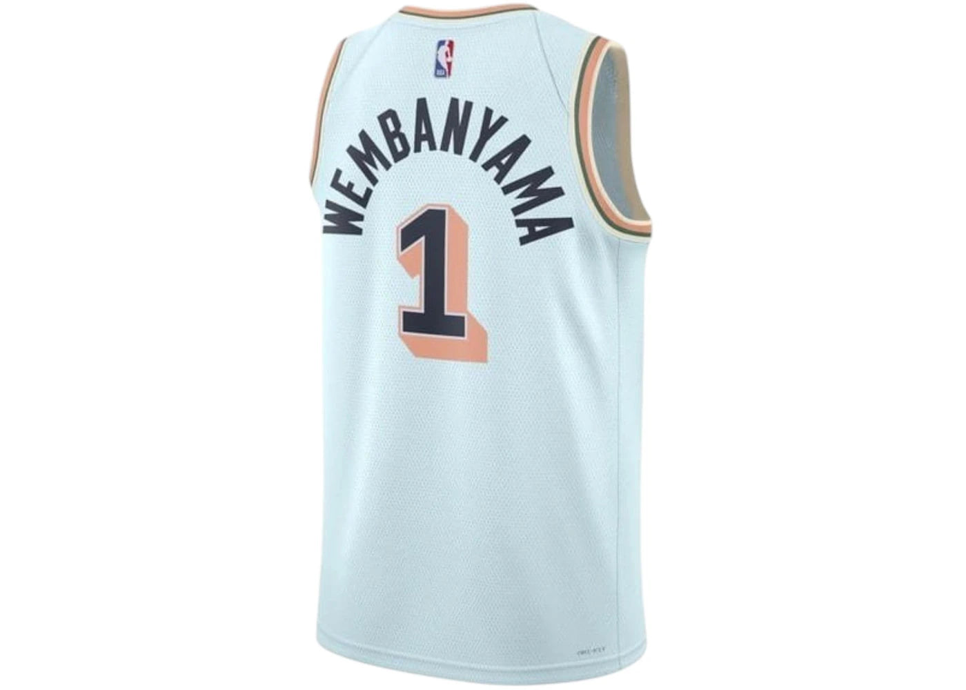 Nike NBA San Antonio Spurs Victor Wembanyama 1 2024/25 City Edition Swingman Jersey Celestine Blue - vue secondaire B
