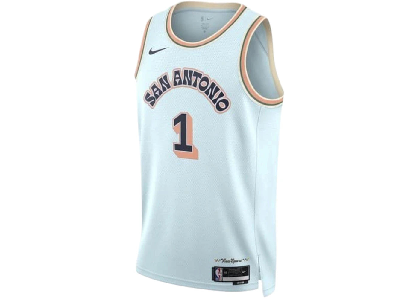 Nike NBA San Antonio Spurs Victor Wembanyama 1 2024/25 City Edition Swingman Jersey Celestine Blue - vue secondaire A