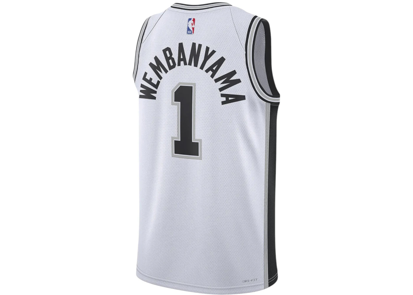 Nike NBA San Antonio Spurs Victor Wembanyama Association Edition Swingman Dri-FIT Jersey White/Black/Grey - vue secondaire A
