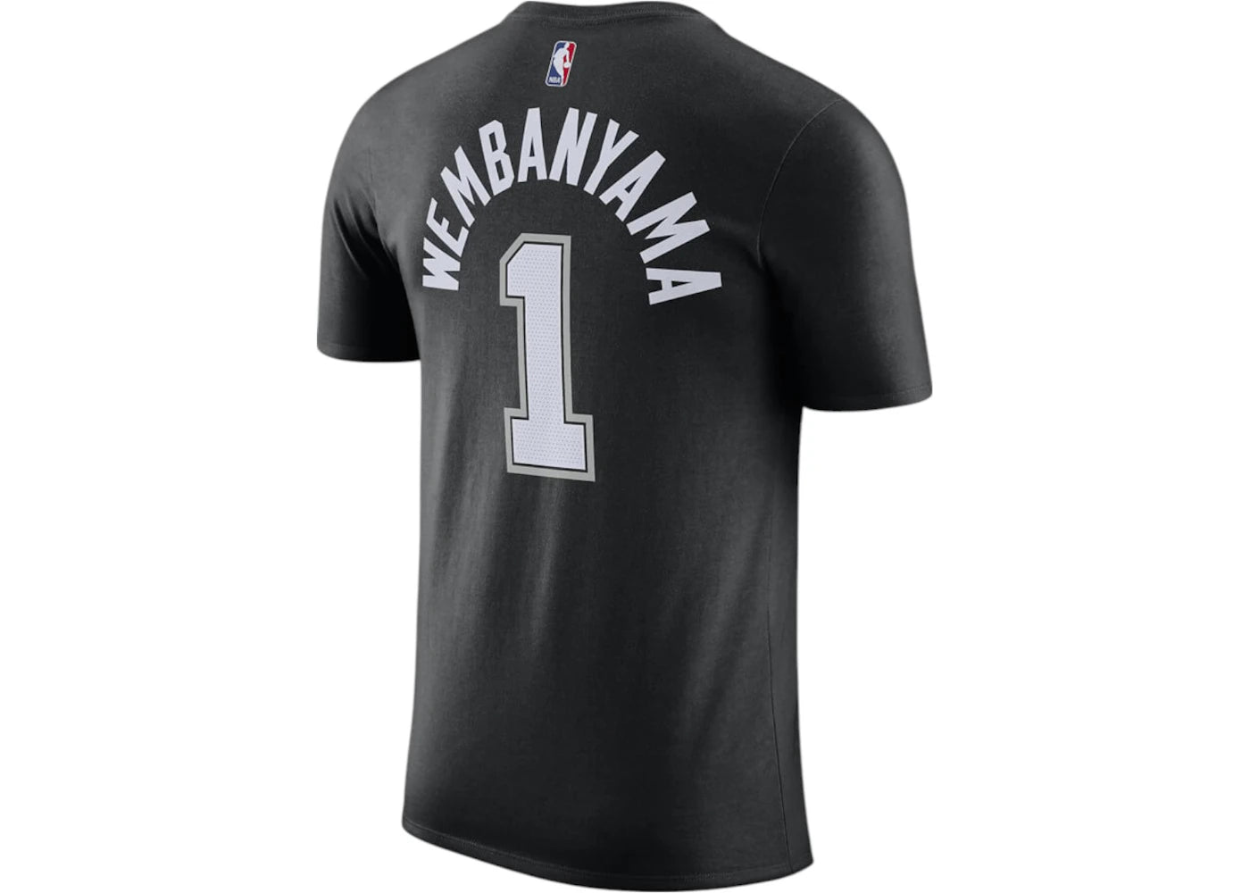 Nike NBA San Antonio Spurs Victor Wembanyama T-shirt Black/White/Grey - vue secondaire A