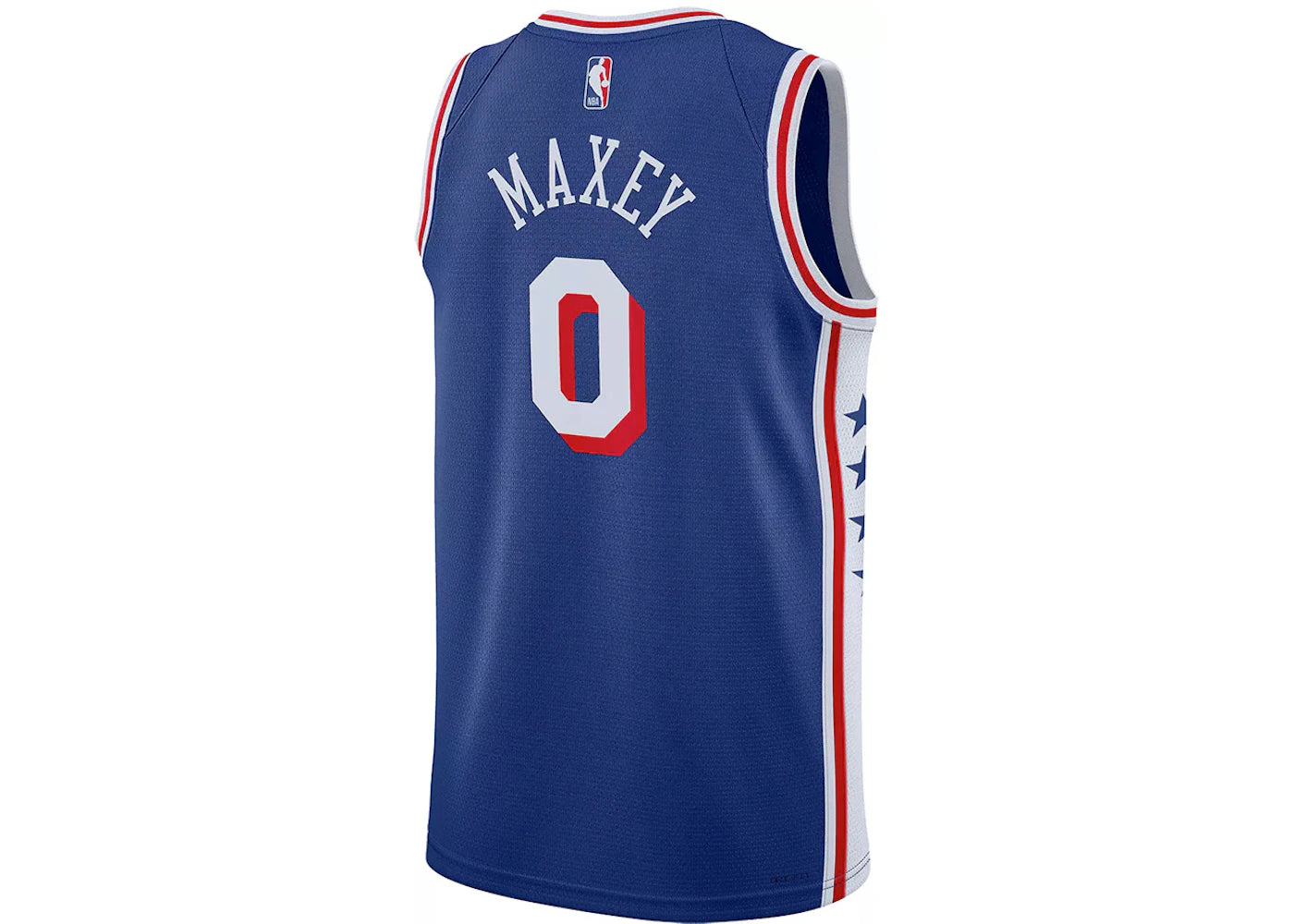 Nike NBA Tyrese Maxey Philadelphia 76ers Swingman 2023/24 Icon Edition Jersey Blue - vue secondaire B