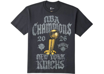 Nike New York Knicks 2026 NBA Finals Champions Authentic On Court T-shirt Grey - authentic Nike apparel