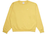 Nike Nikelab Solo Swoosh Fleece Crewneck Hoodie Saturn Gold/White