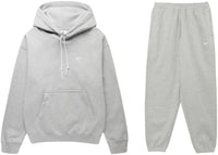 Nike Nikelab Solo Swoosh Fleece Pullover Hoodie & Joggers Set Dark Grey Heather