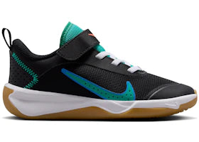 Nike Omni Multi-Court Black Blue Crystal Clear Emerald (PS) - authentic Nike sneakers