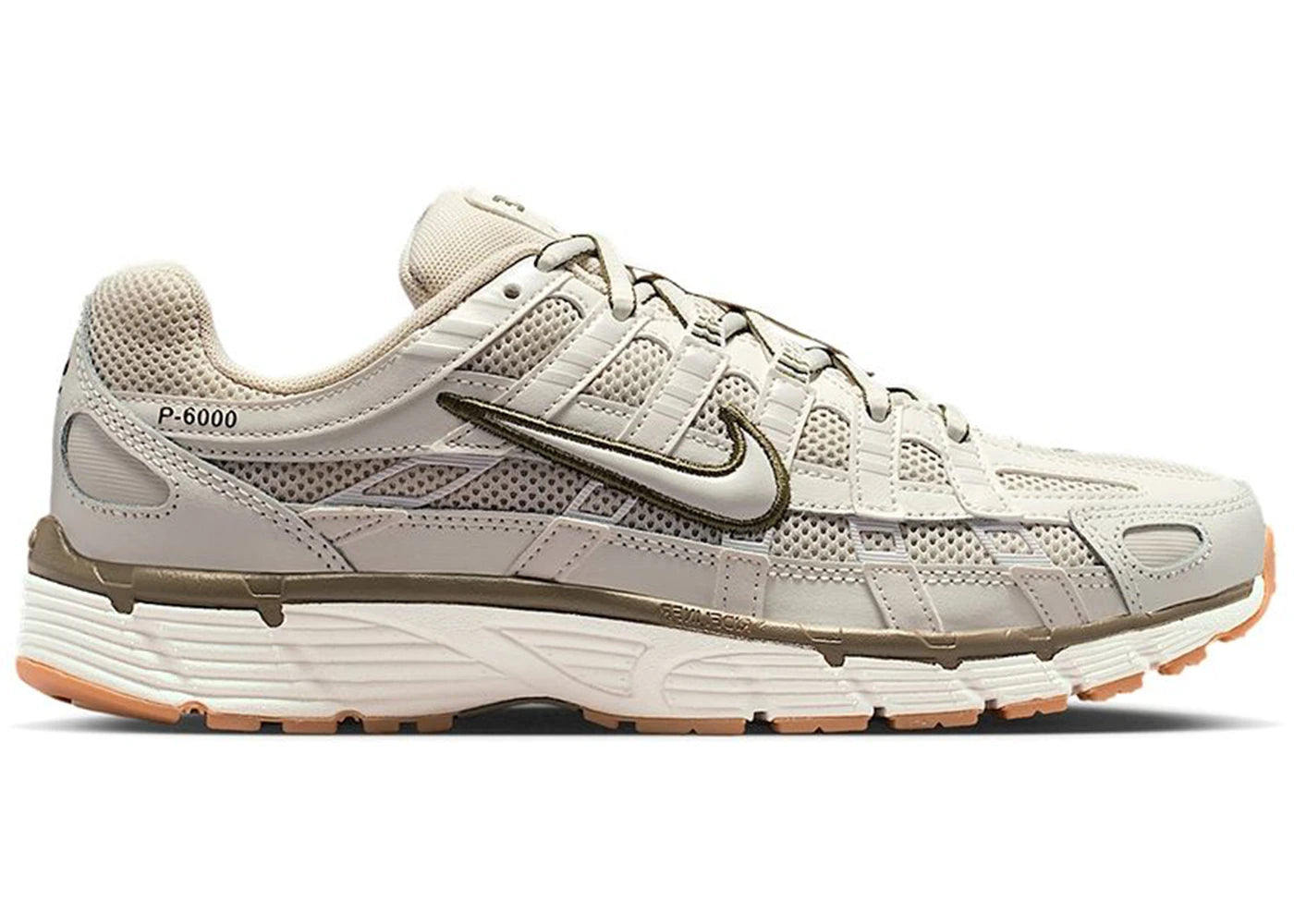 Nike P-6000 Light Bone Medium Olive Gum - vue 360