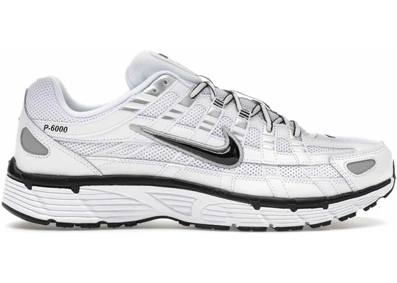Nike P-6000 White Metallic Silver Black sneakers - authentic Nike shoes
