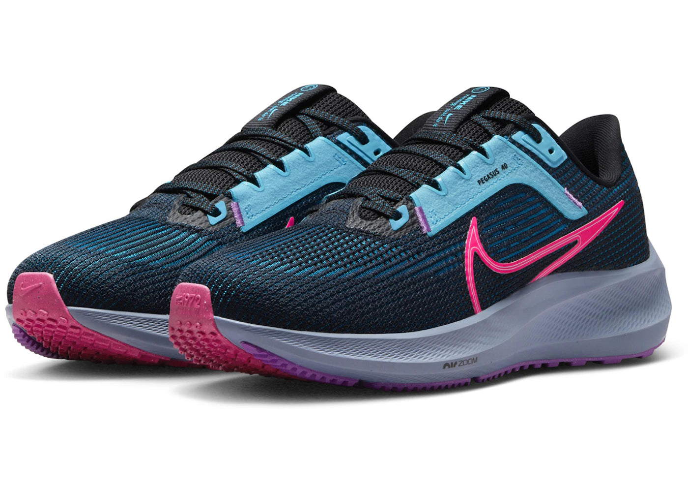 Nike Pegasus 40 SE Black Baltic Blue Hyper Pink (Women's) - vue secondaire B