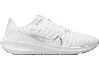 Nike Pegasus 40 White Metallic Silver (Women's) - authentic Nike sneakers
