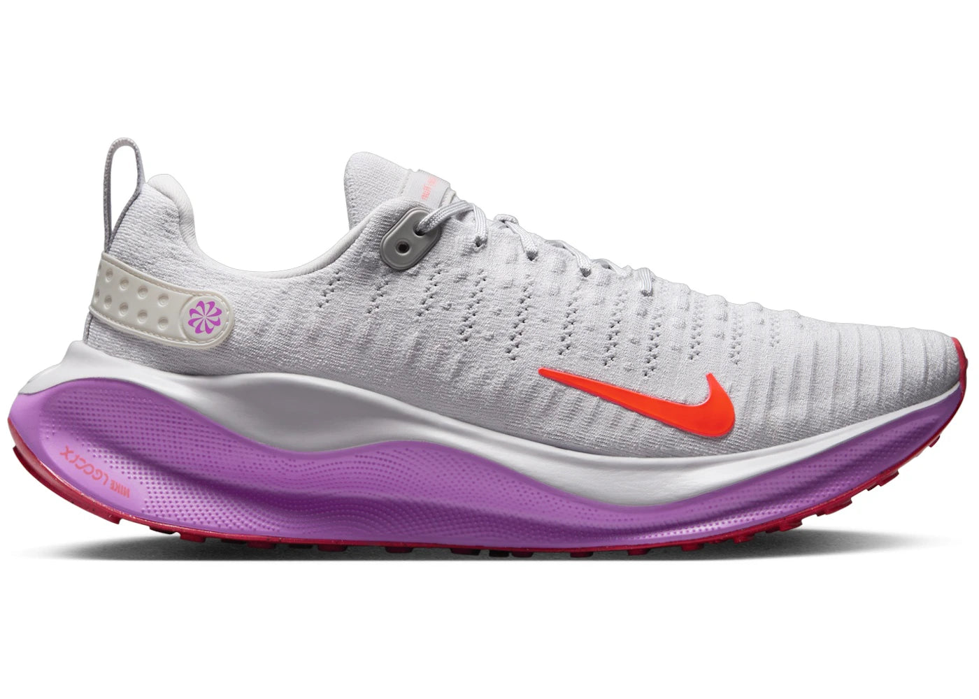 Nike React Infinity Run 4 Vast Grey Hyper Violet Bright Crimson - vue 360