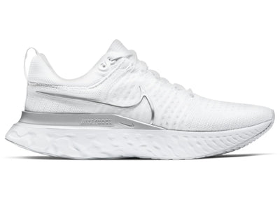 Nike React Infinity Run Flyknit 2 White Metallic Silver (Women's)