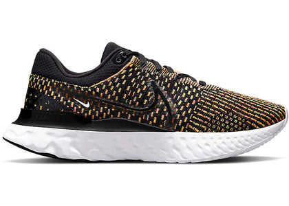 Nike React Infinity Run Flyknit 3 Black Blue Glow Pink Prime - authentic Nike sneakers