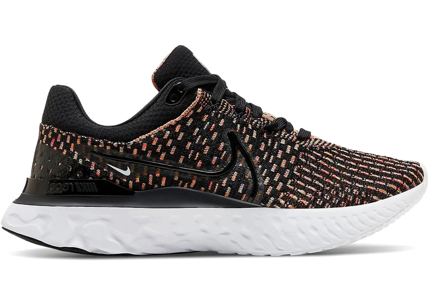 Nike React Infinity Run Flyknit 3 Black Multi (Women's) - vue secondaire A