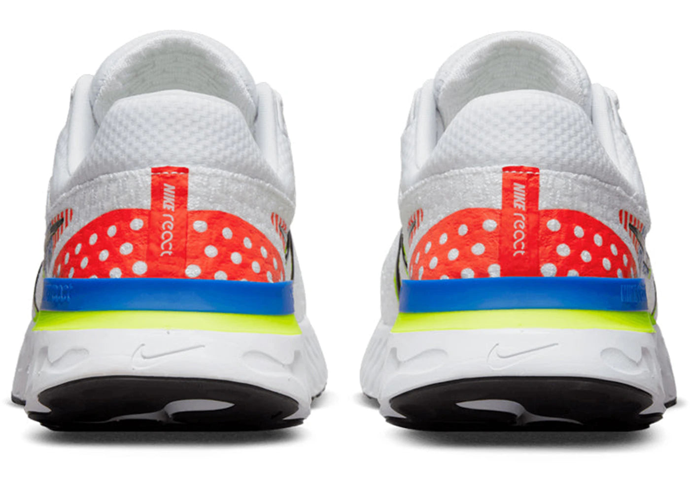 Nike React Infinity Run Flyknit 3 Premium White Volt Racer Blue - vue secondaire B