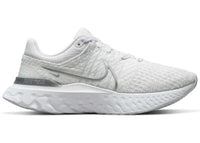 Nike React Infinity Run Flyknit 3 White Metallic Silver (Women's)