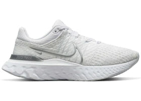 Nike React Infinity Run Flyknit 3 White Metallic Silver (Women's)