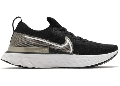 Nike React Infinity Run Flyknit Metallic Gold Silk (Women's) - sneakers view 2