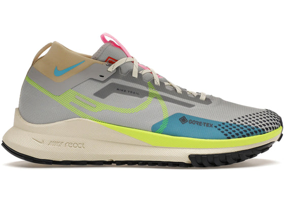 Nike React Pegasus Trail 4 Gore-Tex Wolf Grey Volt sneakers - authentic Nike shoes