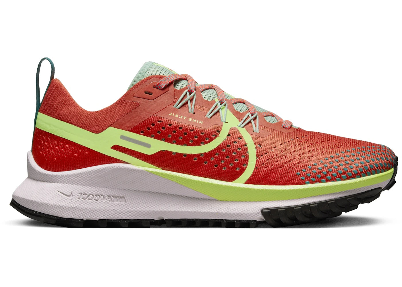 Nike React Pegasus Trail 4 Mantra Orange Enamel Green Bicoastal Ghost Green (Women's) - vue 360