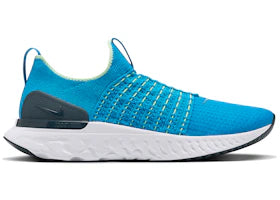 Nike React Phantom Run Flyknit 2 Blue Orbit Vapor Green Deep Ocean - authentic Nike sneakers