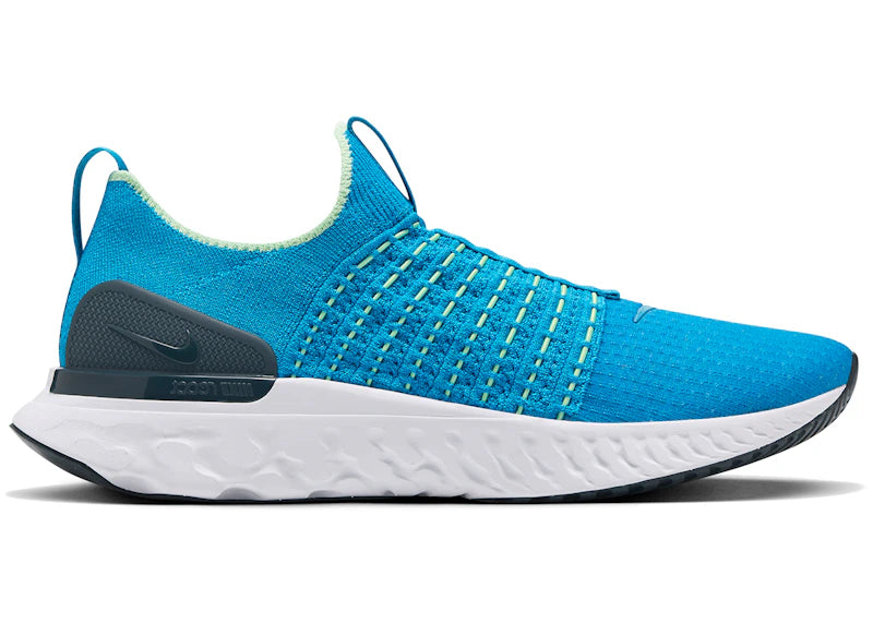 Nike React Phantom Run Flyknit 2 Blue Orbit Vapor Green Deep Ocean - vue 360
