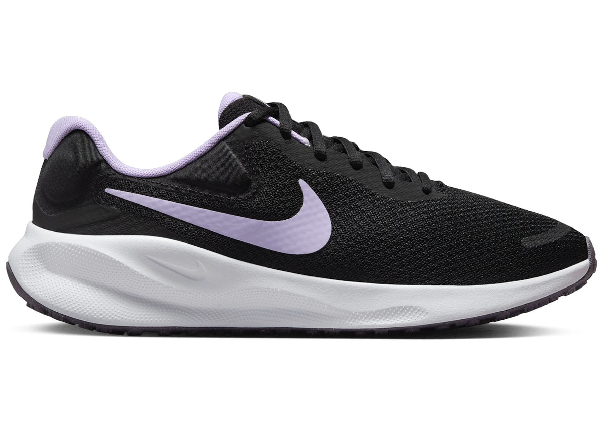 Nike Revolution 7 Black White Daybreak Lilac Bloom (Women's) - vue secondaire A