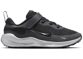 Nike Revolution 7 SE Black Anthracite Smoke Grey Metallic Silver (PS) - vue 360