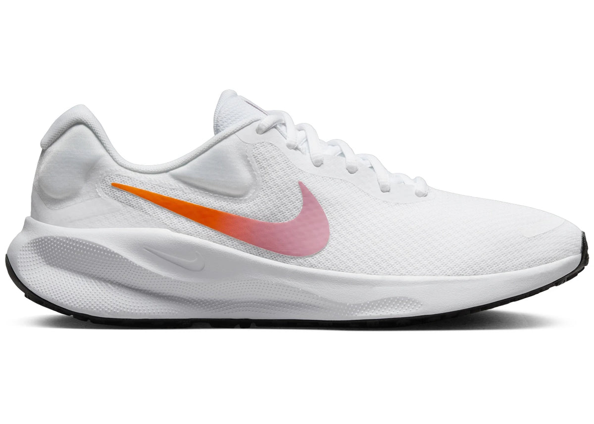 Nike Revolution 7 White Beyond Pink Black Hyper Crimson (Women's) - vue secondaire A
