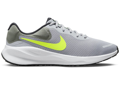 Nike Revolution 7 Wolf Grey Smoke Grey Black Volt - sneakers view 2