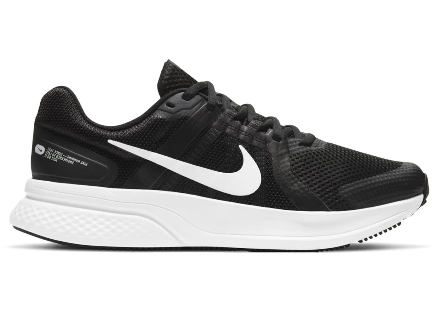 Nike Run Swift 2 Black White - vue 360