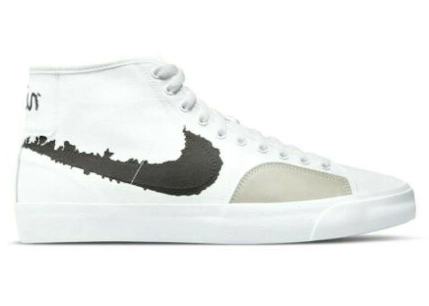 Nike SB Blazer Court Mid PRM White Black - vue 360