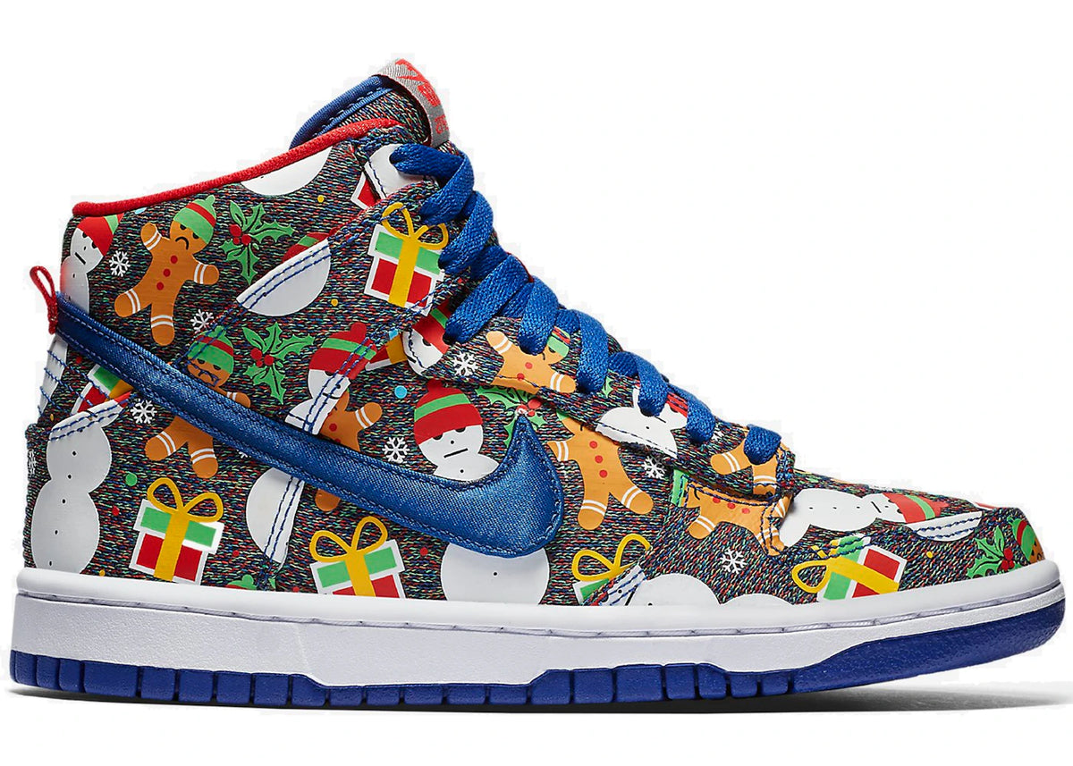 Nike SB Dunk High Concepts Hässliger Christmas-Pulli (2017) (GS) - vue 360