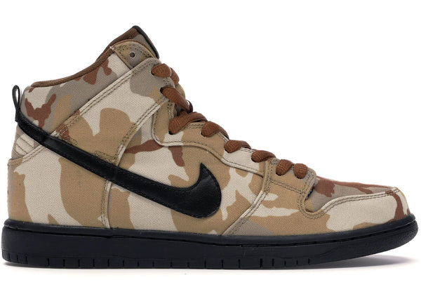 Nike SB Dunk High Pro Desert Camo sneakers - authentic streetwear shoes