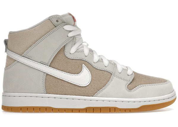 Nike SB Dunk High Pro ISO Orange Label Unbleached Natural sneakers - authentic streetwear shoes