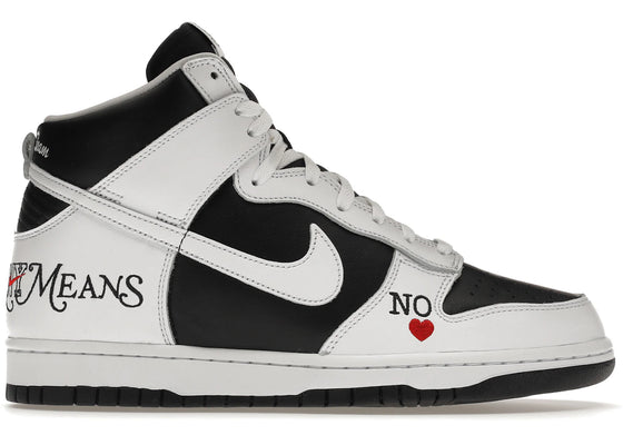 Nike SB Dunk High Supreme By Any Means Black sneakers - authentic streetwear shoes