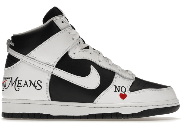 Nike SB Dunk High Supreme By Any Means Black sneakers - authentic streetwear shoes