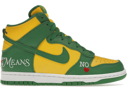 Nike SB Dunk High Supreme By Any Means Brazil - authentic Nike sneakers