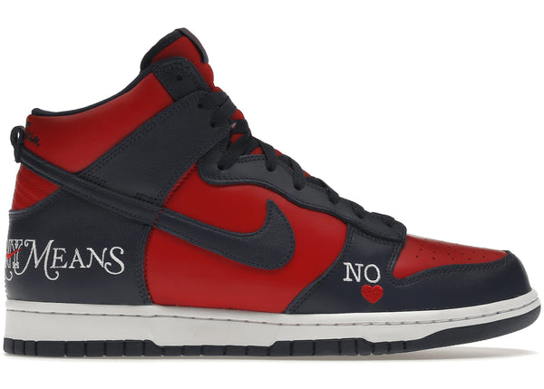 Nike SB Dunk High Supreme By Any Means Navy sneakers - authentic streetwear shoes